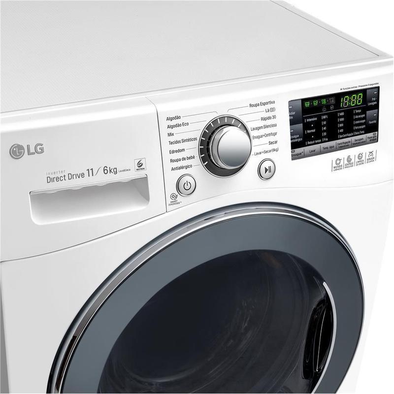 Lava e Seca LG WD11WP6(A), Motion B.Door Smart Diagnosis, 11 Kg